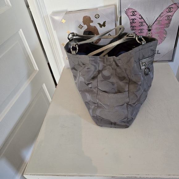 Coach Metallic Gray Shoulder Bag - Picture 10 of 10